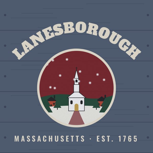 Lanesborough Hometown Wood Sign artwork detail