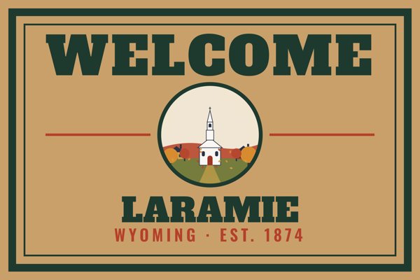 Laramie Welcome Doormat artwork detail