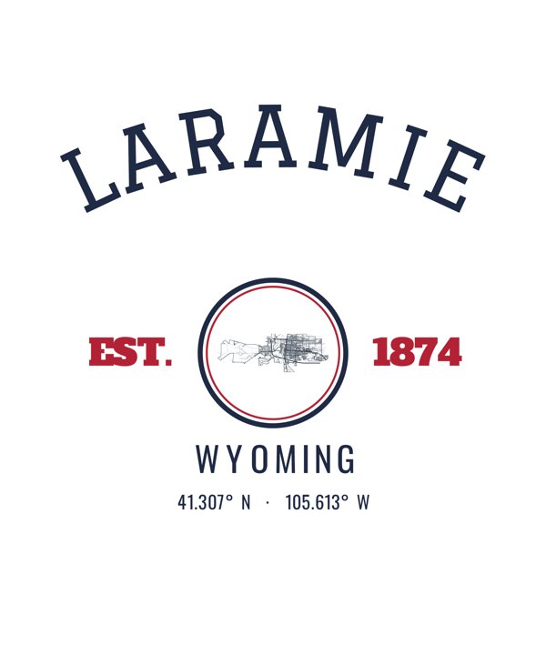 Laramie Hometown Ornament artwork detail