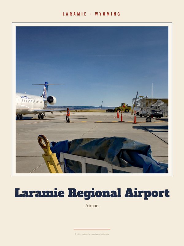 Laramie Laramie Regional Airport Landmark Print artwork detail