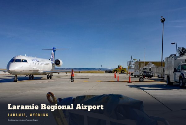 Laramie Laramie Regional Airport Postcard artwork detail
