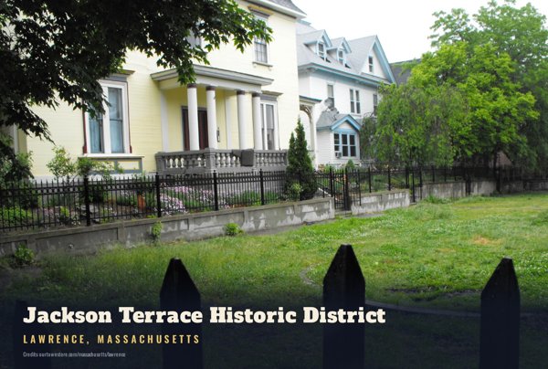Lawrence Jackson Terrace Historic District Postcard artwork detail
