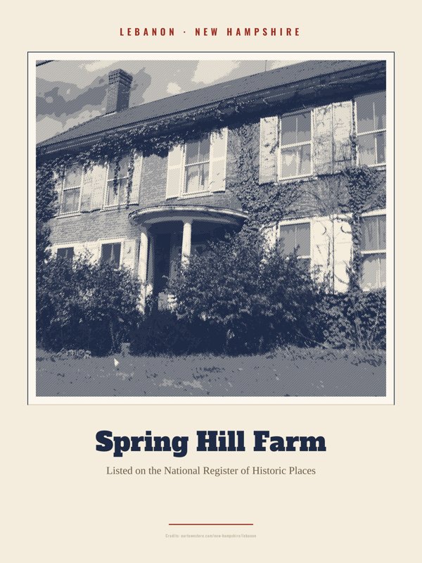 Lebanon Spring Hill Farm Landmark Print artwork detail