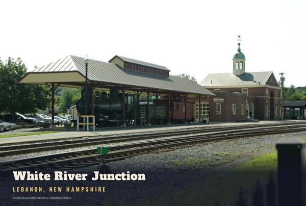 Lebanon White River Junction Postcard artwork detail