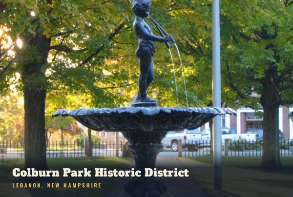 Lebanon Colburn Park Historic District Postcard artwork detail