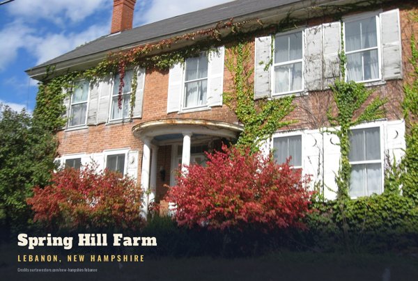 Lebanon Spring Hill Farm Postcard artwork detail