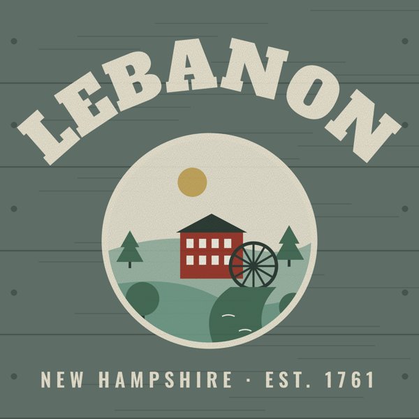 Lebanon Hometown Wood Sign artwork detail
