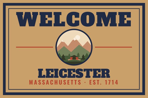 Leicester Welcome Doormat artwork detail
