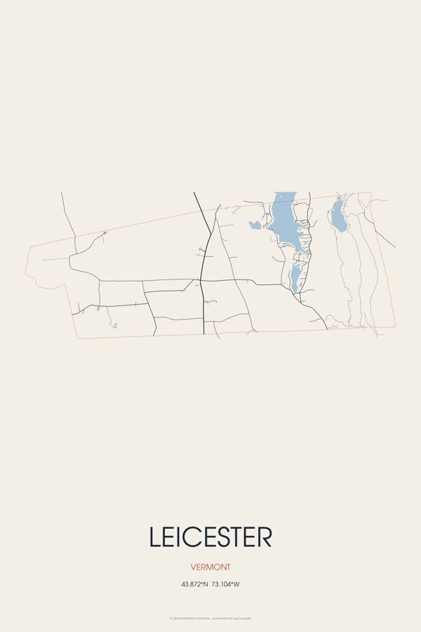 Leicester Street Map Poster · Linen artwork detail