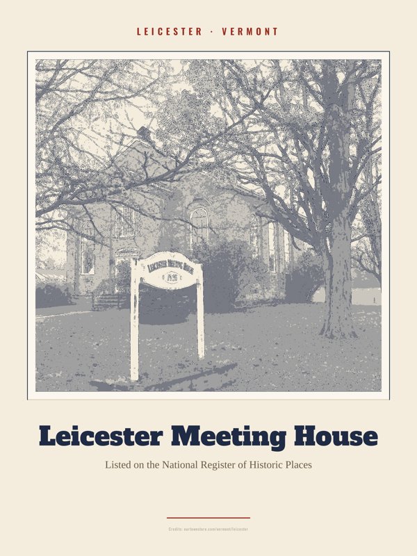 Leicester Leicester Meeting House Landmark Print artwork detail