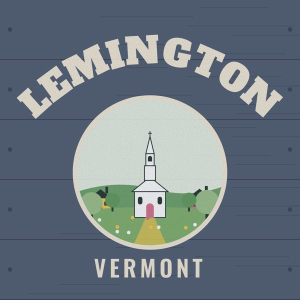 Lemington Hometown Wood Sign artwork detail