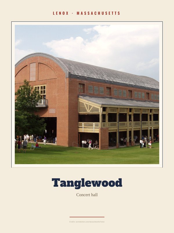 Lenox Tanglewood Landmark Print artwork detail