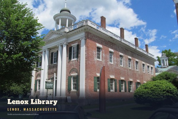 Lenox Lenox Library Postcard artwork detail