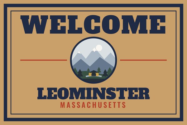 Leominster Welcome Doormat artwork detail