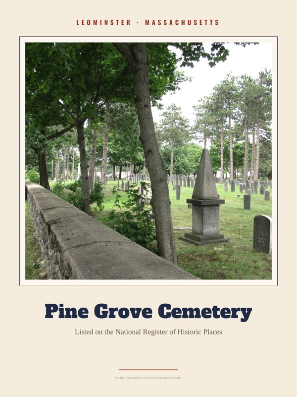 Leominster Pine Grove Cemetery Landmark Print artwork detail