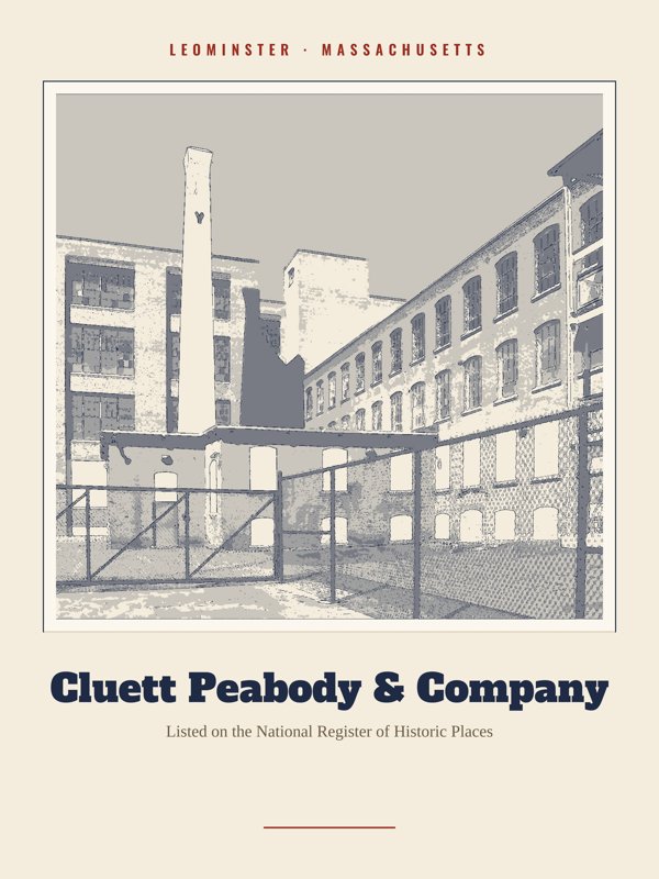 Leominster Cluett Peabody & Company Landmark Print artwork detail