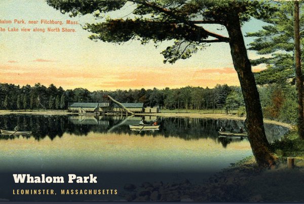 Leominster Whalom Park Postcard artwork detail