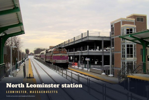 Leominster North Leominster station Postcard artwork detail