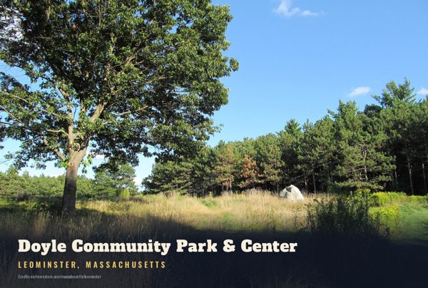 Leominster Doyle Community Park & Center Postcard artwork detail