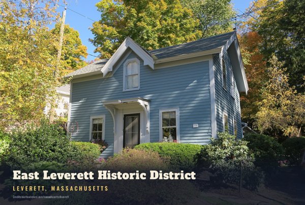 Leverett East Leverett Historic District Postcard artwork detail