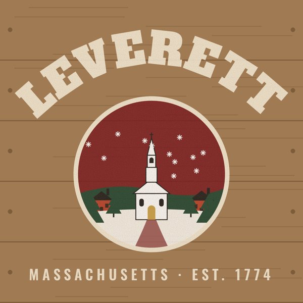 Leverett Hometown Wood Sign artwork detail