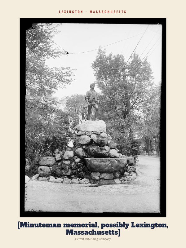 Lexington [Minuteman memorial, possibly Lexington, Massachusetts] Archive Print artwork detail