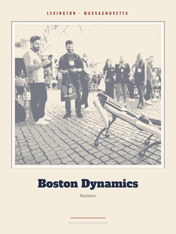 Lexington Boston Dynamics Landmark Print artwork detail