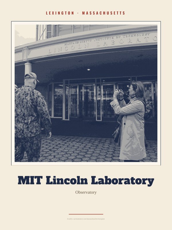 Lexington MIT Lincoln Laboratory Landmark Print artwork detail