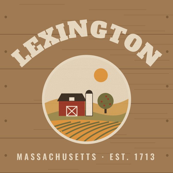 Lexington Hometown Wood Sign artwork detail
