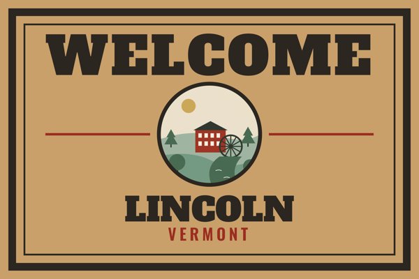 Lincoln Welcome Doormat artwork detail