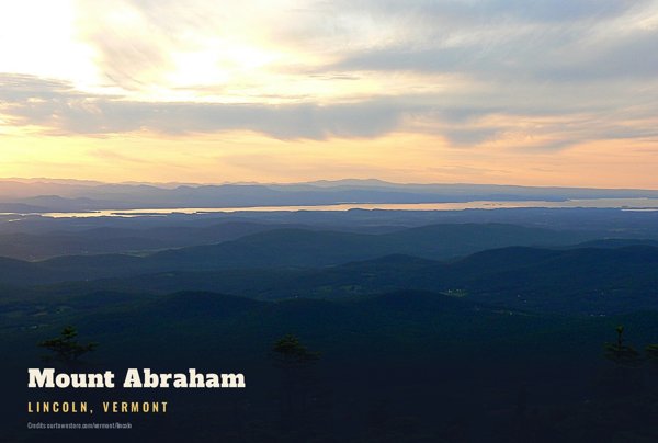 Lincoln Mount Abraham Postcard artwork detail