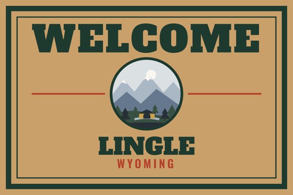 Lingle Welcome Doormat artwork detail