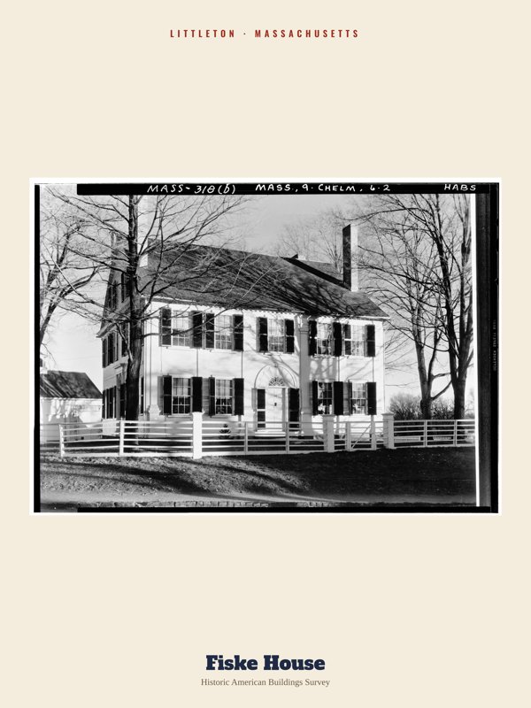 Littleton Fiske House Archive Print artwork detail