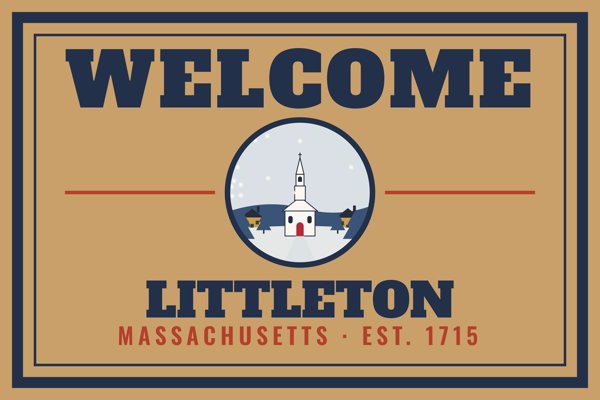 Littleton Welcome Doormat artwork detail