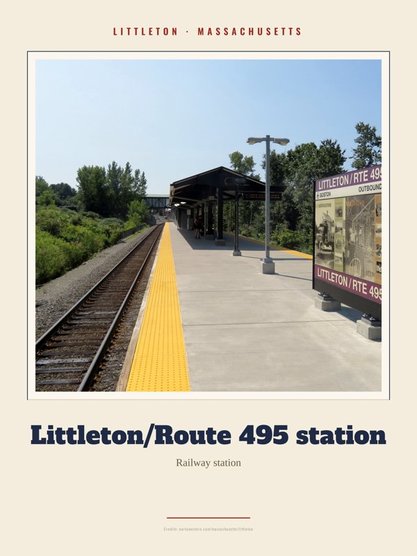 Littleton Littleton/Route 495 station Landmark Print artwork detail