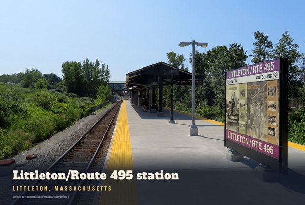 Littleton Littleton/Route 495 station Postcard artwork detail