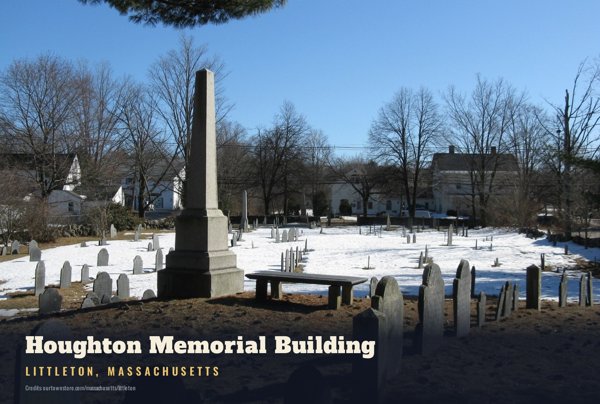 Littleton Houghton Memorial Building Postcard artwork detail