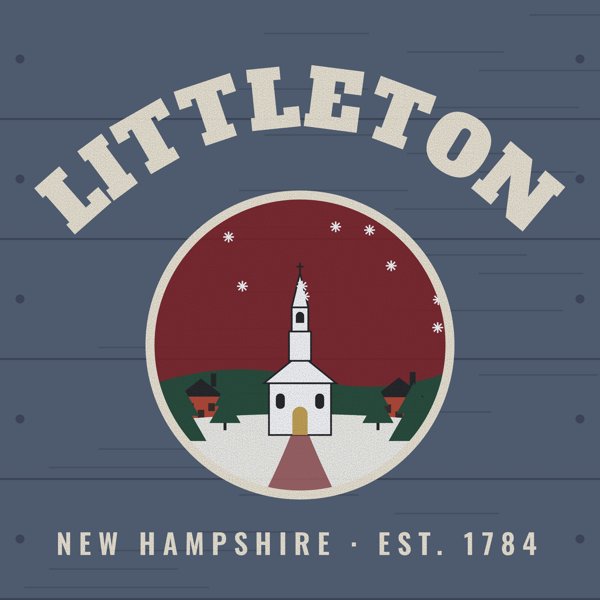 Littleton Hometown Wood Sign artwork detail