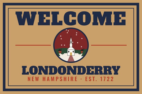 Londonderry Welcome Doormat artwork detail