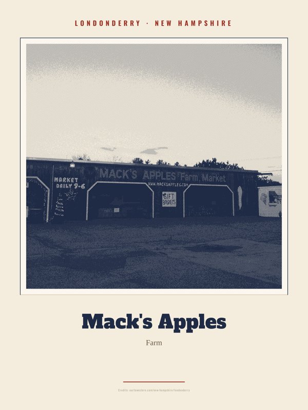 Londonderry Mack's Apples Landmark Print artwork detail