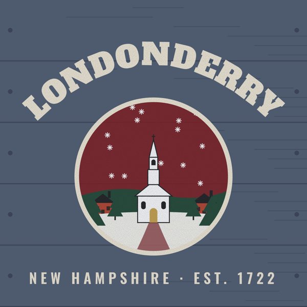 Londonderry Hometown Wood Sign artwork detail
