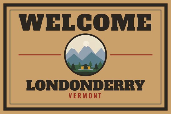 Londonderry Welcome Doormat artwork detail