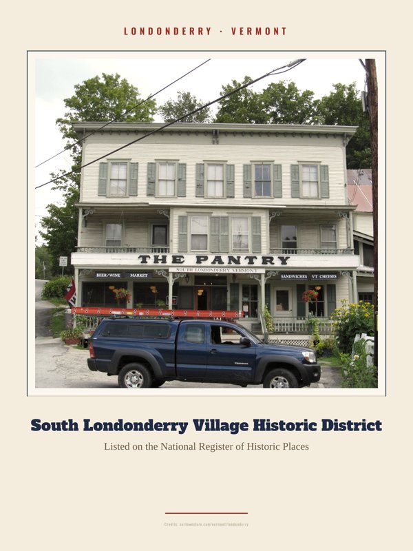Londonderry South Londonderry Village Historic District Landmark Print artwork detail