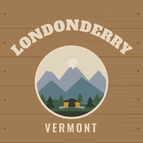Londonderry Hometown Wood Sign artwork detail