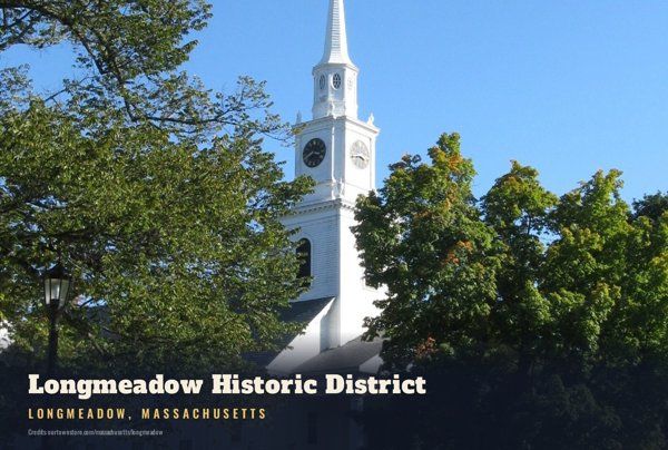 Longmeadow Longmeadow Historic District Postcard artwork detail