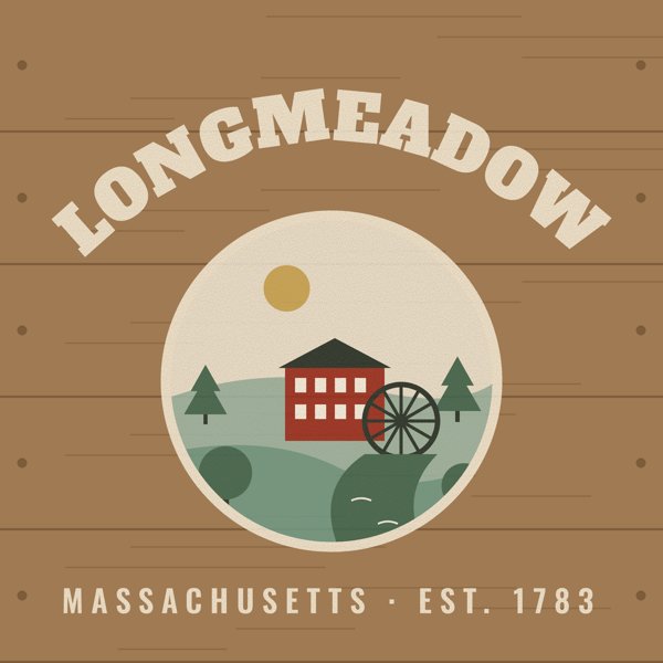 Longmeadow Hometown Wood Sign artwork detail
