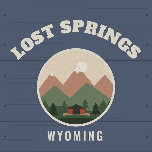 Lost Springs Hometown Wood Sign artwork detail