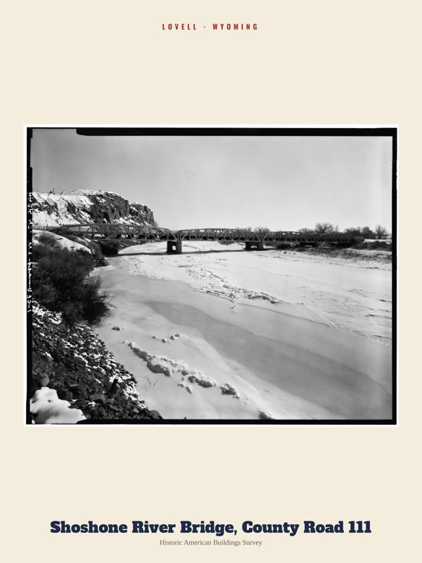 Lovell Shoshone River Bridge, County Road 111 Archive Print artwork detail