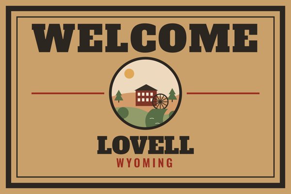 Lovell Welcome Doormat artwork detail