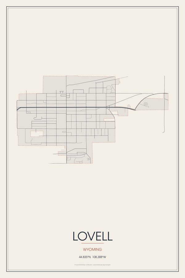 Lovell Street Map Poster · Linen artwork detail